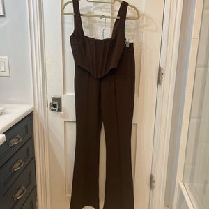 Showpo corset and tailored pant set